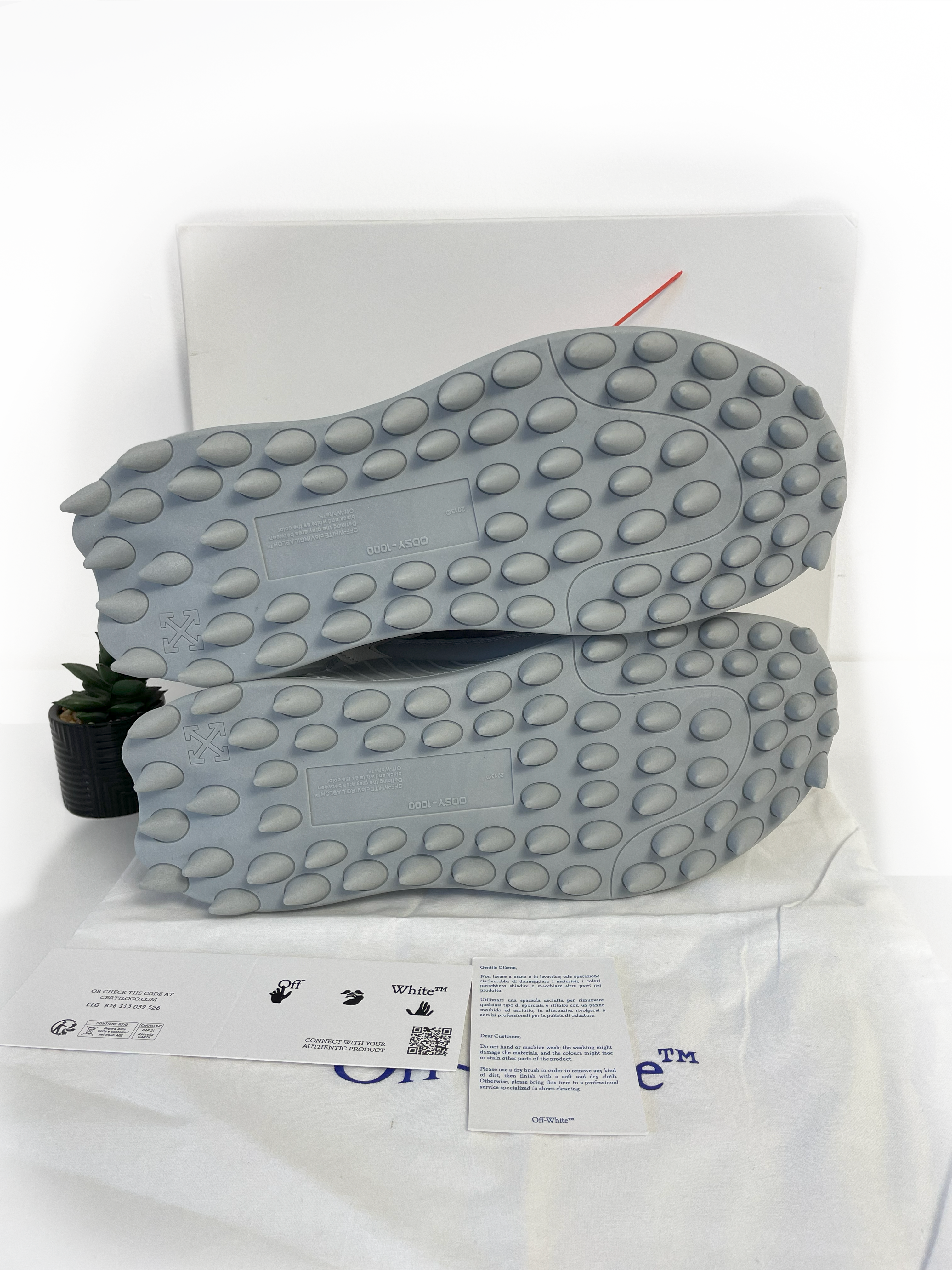 Off-White Odsy  Sneakers in Gre- Luxury Streetwear Footwear | SNKRSWC