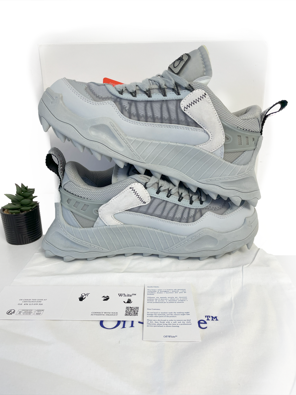 Off-White Odsy  Sneakers in Gre- Luxury Streetwear Footwear | SNKRSWC