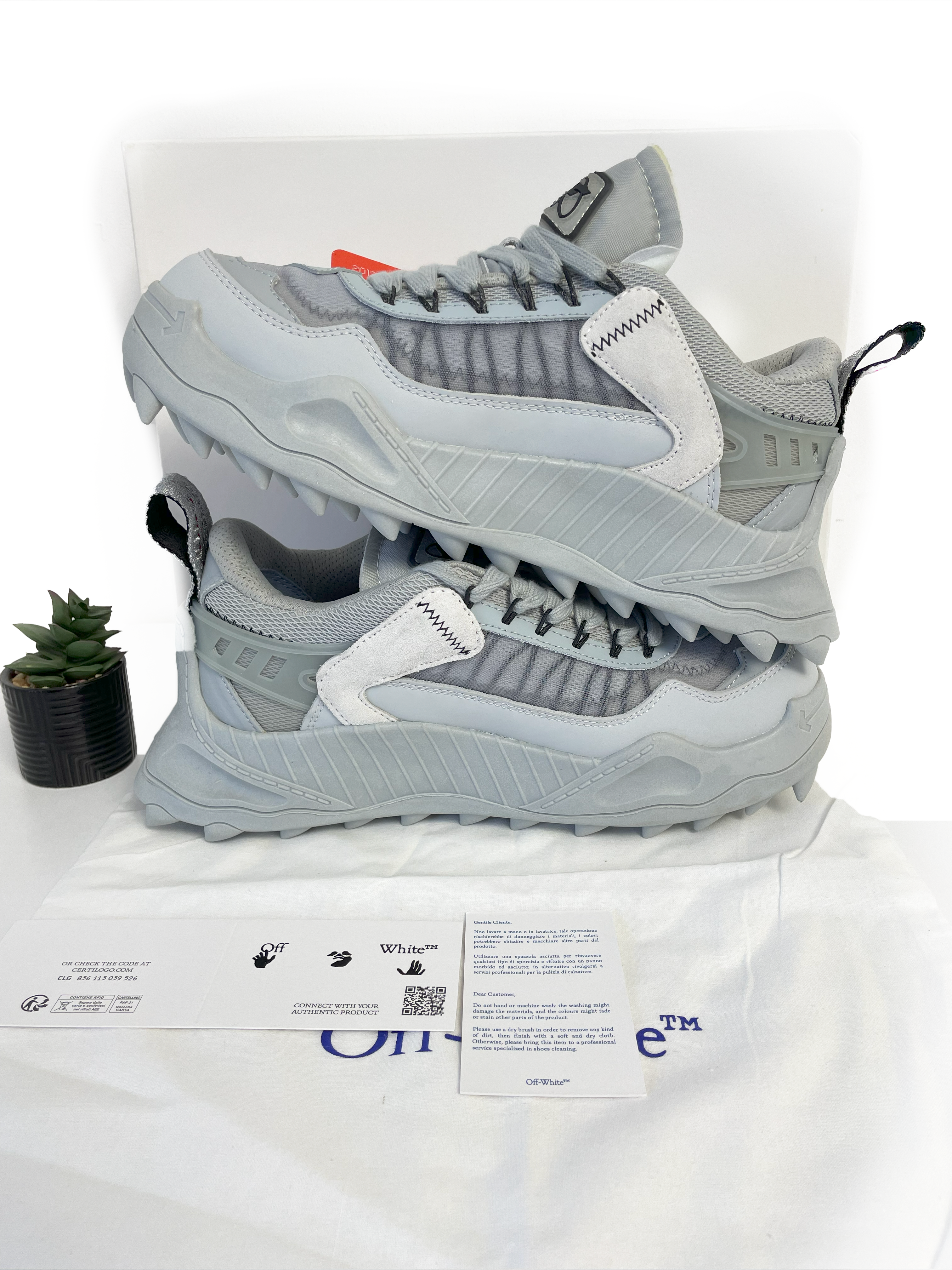 Off-White Odsy  Sneakers in Gre- Luxury Streetwear Footwear | SNKRSWC